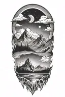 aurora borealis tattoo design idea