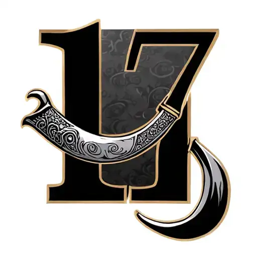 a soulful artistry to do with Karma the number 17 and a kirpan that has many hidden images  tattoo design idea