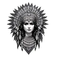 Aztec Princess tattoo design idea