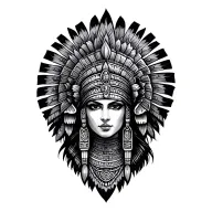 Aztec Princess tattoo design idea