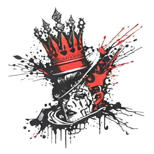 Queen judgement crown made tattoo design idea