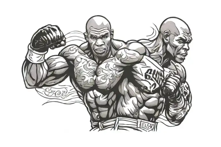 story mike tyson fighter tattoo design idea