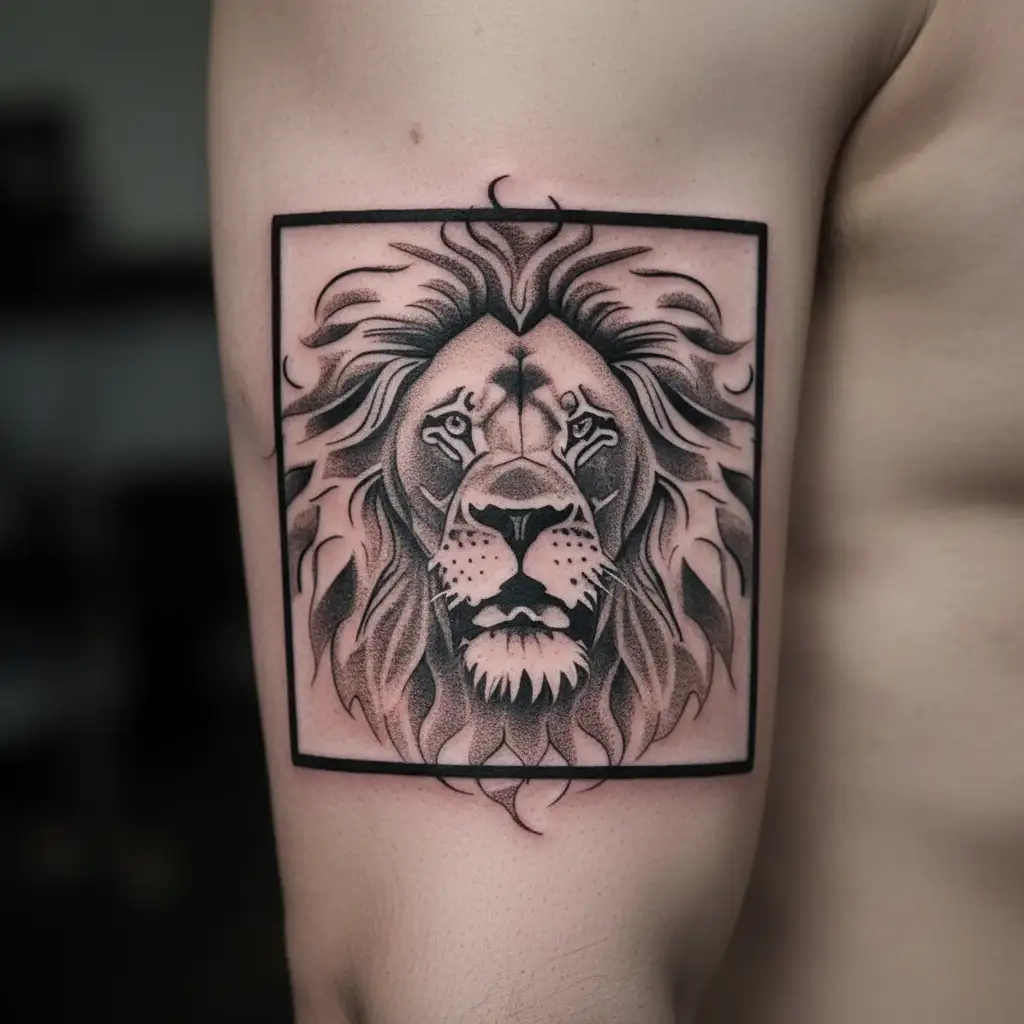 Lion, Liberia seal of liberty, Africa  tattoo design idea