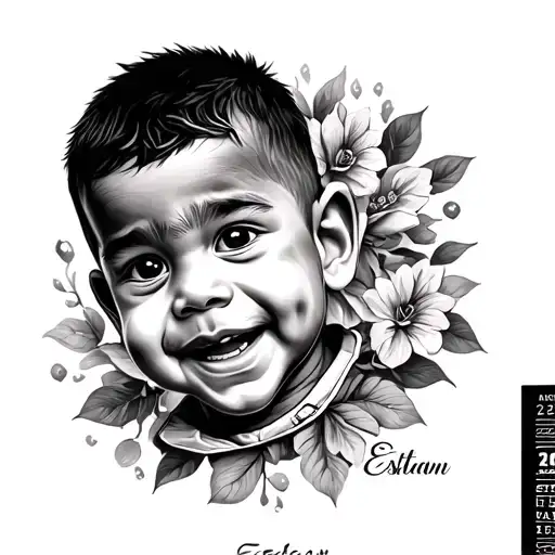 my son was born in 2021 , his name is Esteban a tattoo on my hand tattoo design idea