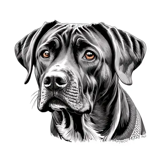 Majestic, proud Rhodesian Ridgeback tattoo design idea