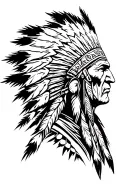 Indian chief tattoo design idea
