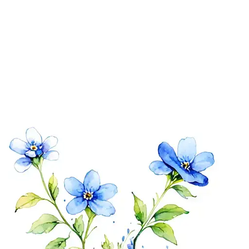 Forget Me Not Flower tattoo design idea