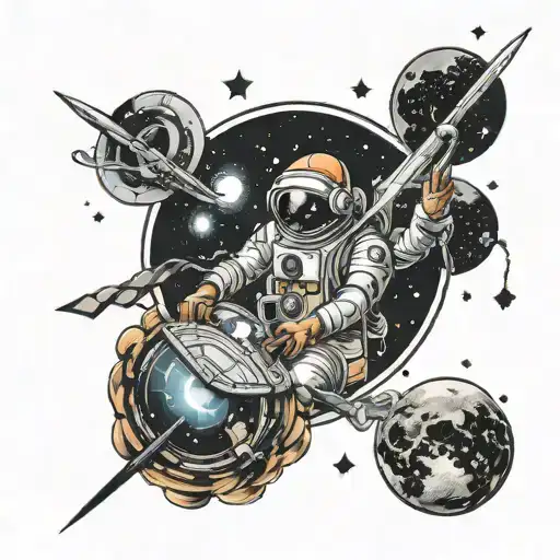 Electrician + Astronomy tattoo design idea