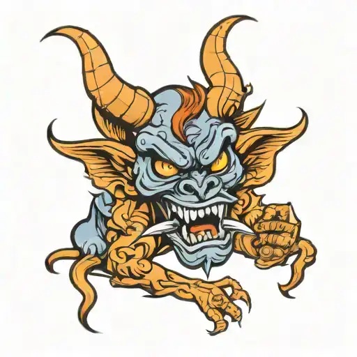 devil dogs tattoo design idea