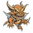 devil dogs tattoo design idea