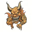 devil dogs tattoo design idea