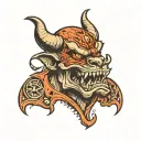 devil dogs tattoo design idea