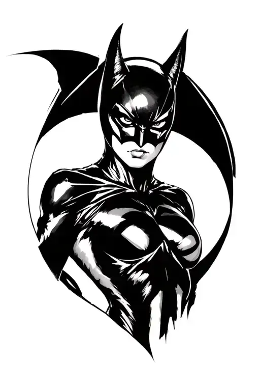 catwoman from Batman begins tattoo design idea