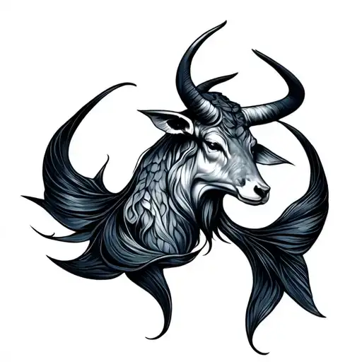 Taurus And Pisces tattoo design idea