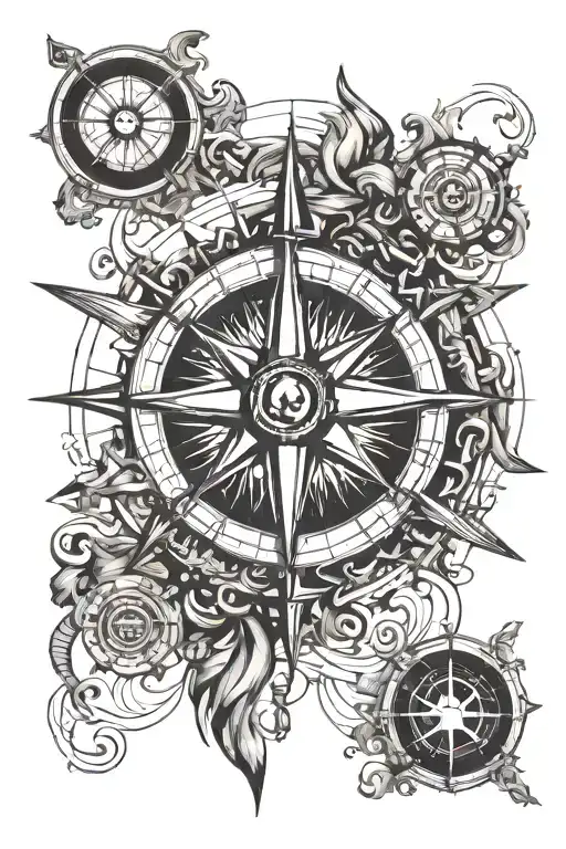 Jack Sparrow's compass, the Jester's arcana card tattoo design idea