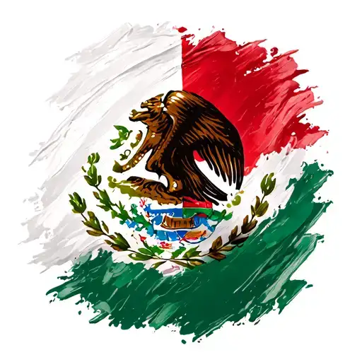 Mexico flag tattoo design idea