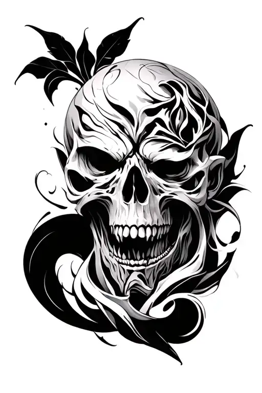 . Something dark, creepy, and badass. Tough and rugged. Elegant. Patterns and geometry. Abstract and long. tattoo design idea