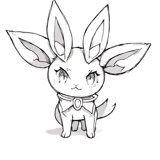 sylveon in kuromi tattoo design idea