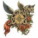 Alpha and Omega tattoo design idea