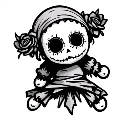 voodoo doll tattoo design idea