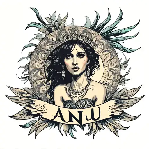name Anu aquarius women free spirited going against norms tattoo design idea