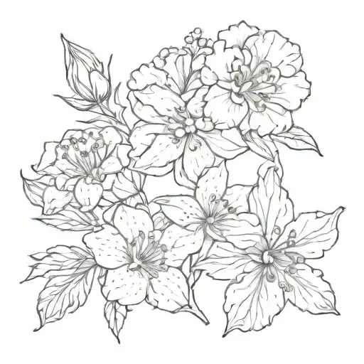august September January February April birth flower tattoo design idea