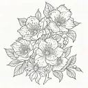 august September January February April birth flower tattoo design idea