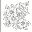 august September January February April birth flower tattoo design idea