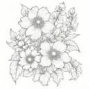 august September January February April birth flower tattoo design idea