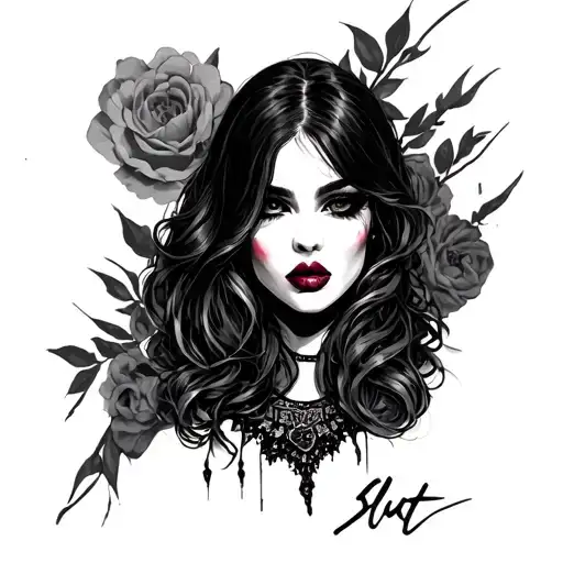 Slut tattoo design idea