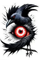 i want zoro with magekyor Sharingan eye with crow tattoo design idea