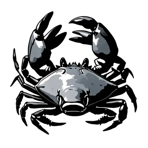 crab cancer zodiac sign tattoo design idea