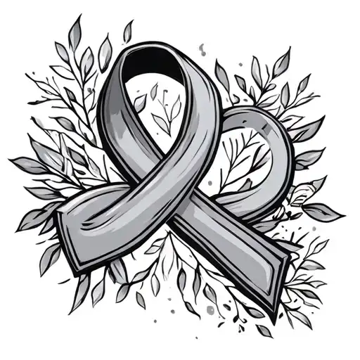 prostate cancer ribbon eternity sign tattoo design idea
