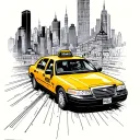 NEW YORK, TAXI, tattoo design idea