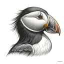 puffin tattoo design idea