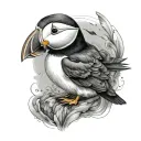 puffin tattoo design idea