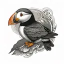 puffin tattoo design idea