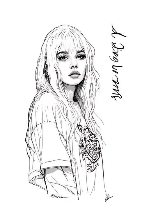 Billie Eilish tattoo design idea