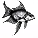 redfish tail tattoo design idea