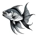 redfish tail tattoo design idea