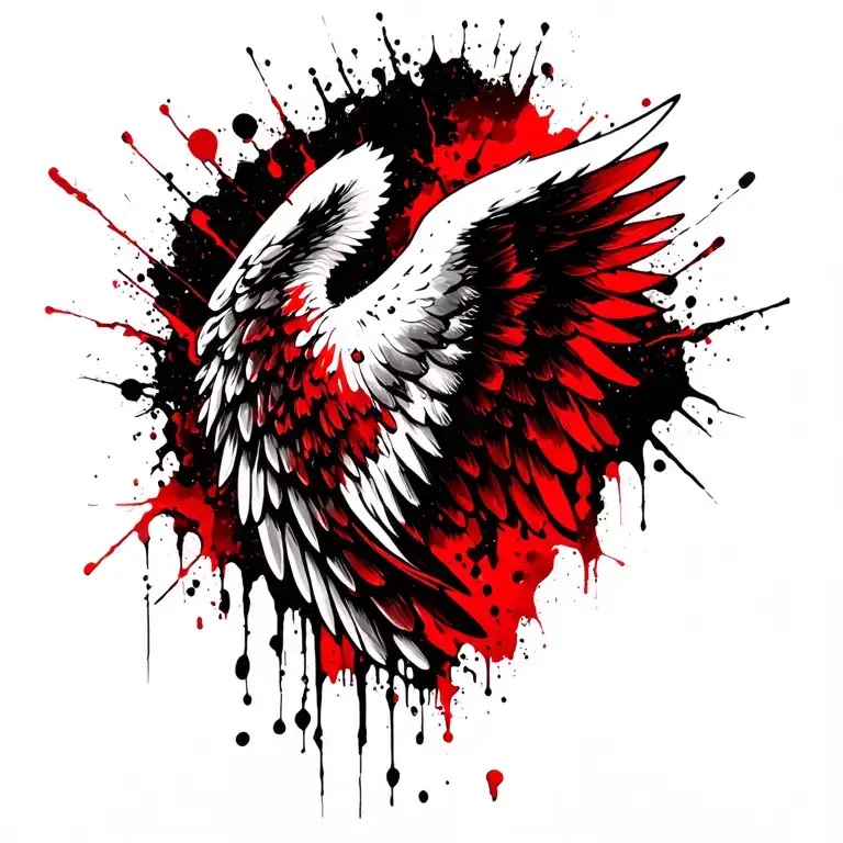 angel wing tattoo design idea