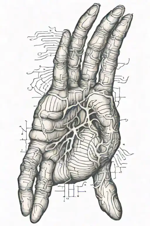 anatomy palm full hand tattoo tattoo design idea