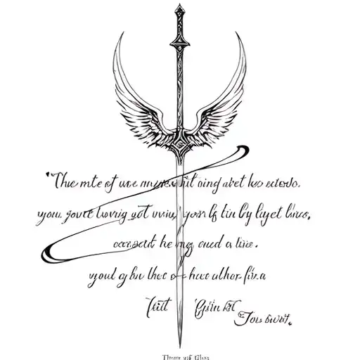 Aelin from throne of glass sword intertwined with fourth wing quotes tattoo design idea