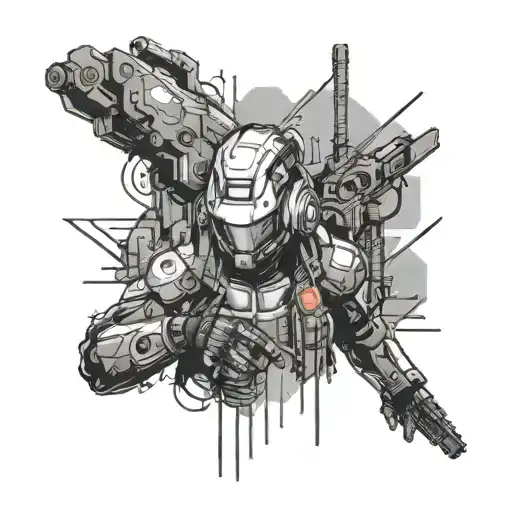 Cyberpunk 2077 tattoo design idea