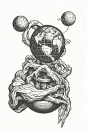 atlas holding sphere   tattoo design idea