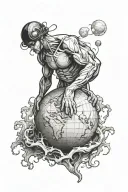 atlas holding sphere   tattoo design idea