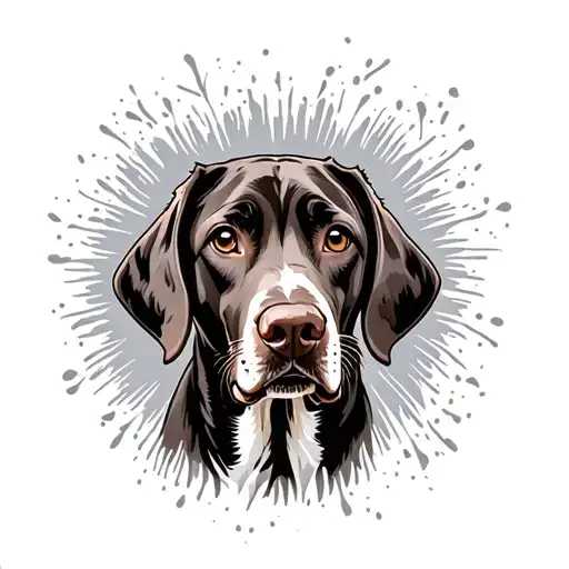 german shorthaired pointer tattoo design idea