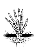 pinky promise skeleton hand tattoo design idea
