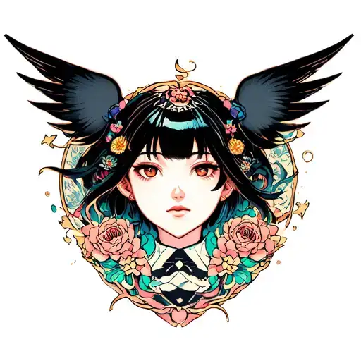 Japanese Gemini tattoo design idea