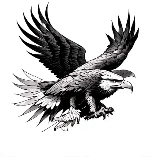 eagle and vulcan tattoo design idea